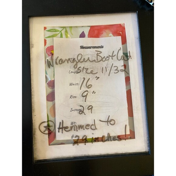 Wrangler Womens Jeans Bootcut Size 11 Hemmed 29 inch Inseam Detailed Stitching - Picture 11 of 12